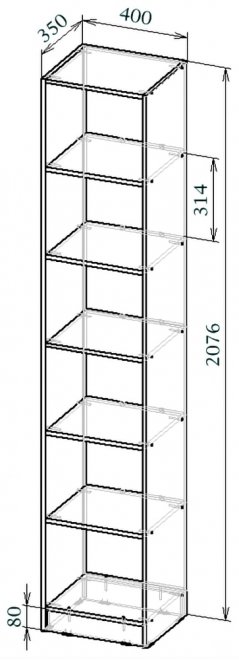 Стеллаж Либерти-4 белый