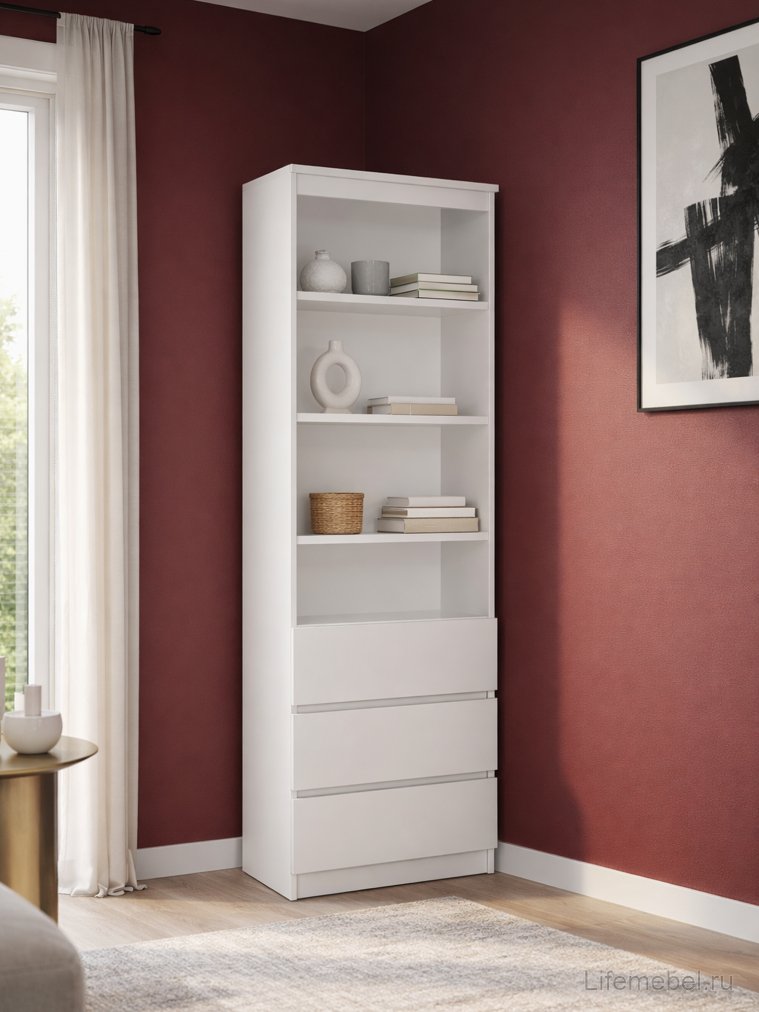 Стеллаж Мадера М600 лдсп белый