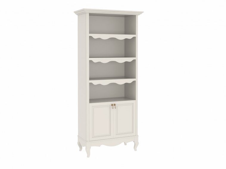 Стеллаж Малонн Ави белый с дверцами