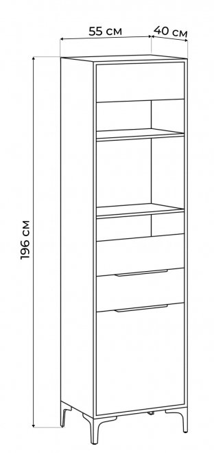Стеллаж Иадама кашемир / кашемир
