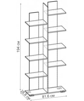 Стеллаж Норд-5.02 СТ.079.816-00
