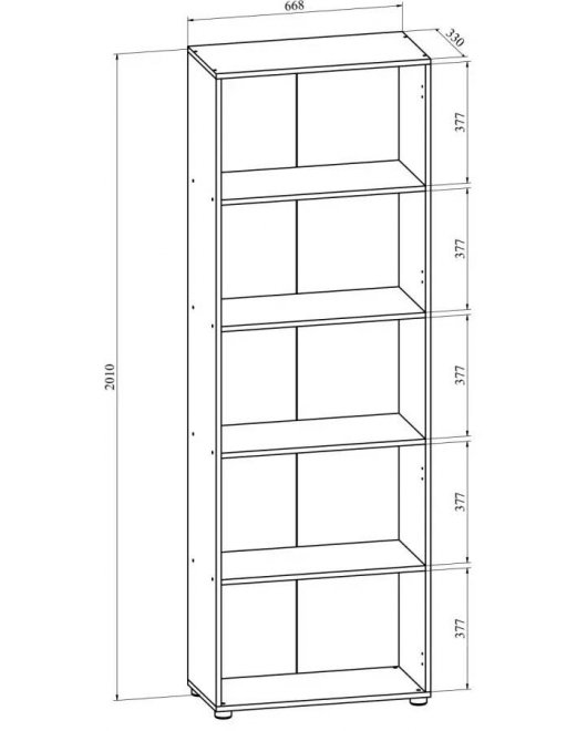 Стеллаж ОФ-30 блэквуд сатиновый