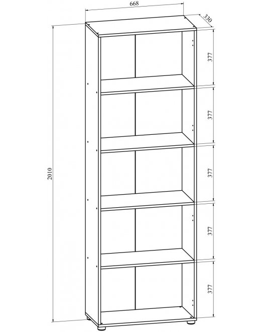 Стеллаж ОФ-30 северное дерево светлое