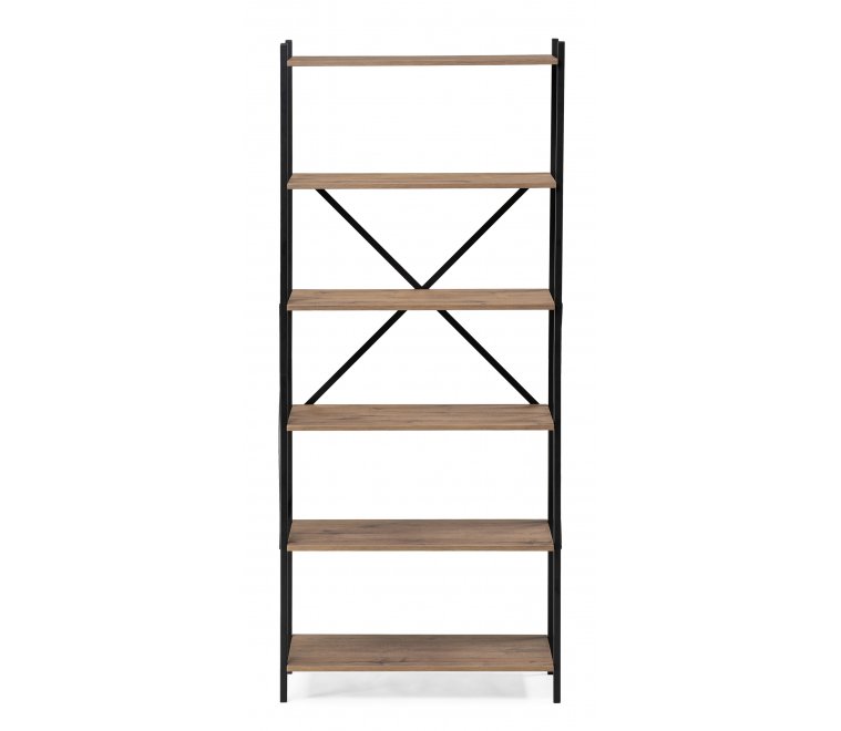 Стеллаж Осот дуб велингтон / черный матовый