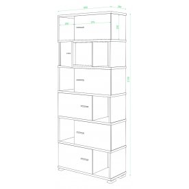 Стеллаж СБ-30-6 венге / карамель