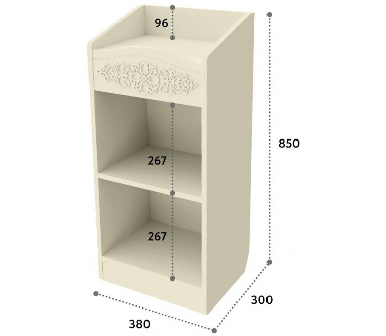 Стеллаж Ассоль АС-66 ваниль