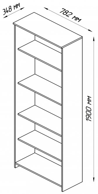 Стеллаж Сириус 78х190 белый