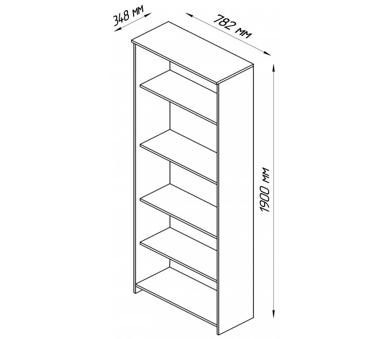 Стеллаж Сириус 78х190 белый