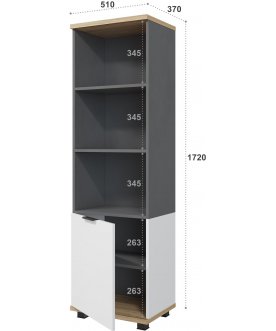 Стеллаж Скайлайт СЛ-5К левый