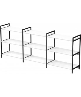 Книжный шкаф тройной 3 полки cubos 10ССТ.3.800 белый / черный