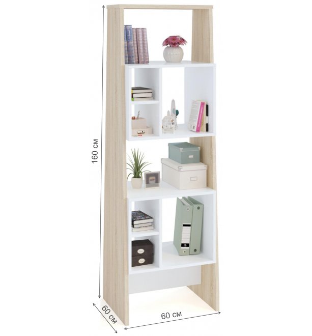 Стеллаж СТ-11 дуб сонома / белый