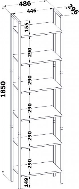 Стеллаж СТ-400 лдсп белый