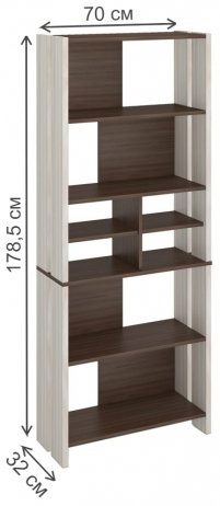 Стеллаж СТЛ-ОВХ КШ карамель / шамони-ч