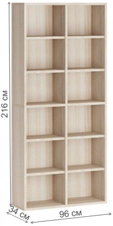 Стеллаж СУ ш2в2 К карамель