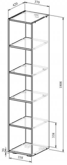 Стеллаж Прайм-51 дуб сонома