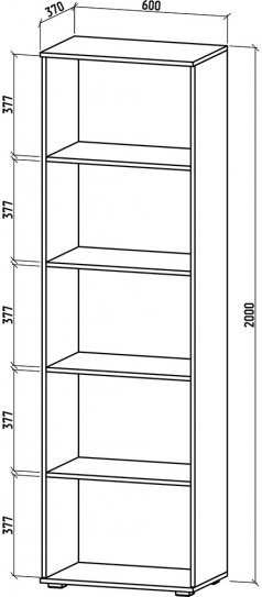 Стеллаж Тунис-4 дуб золотистый