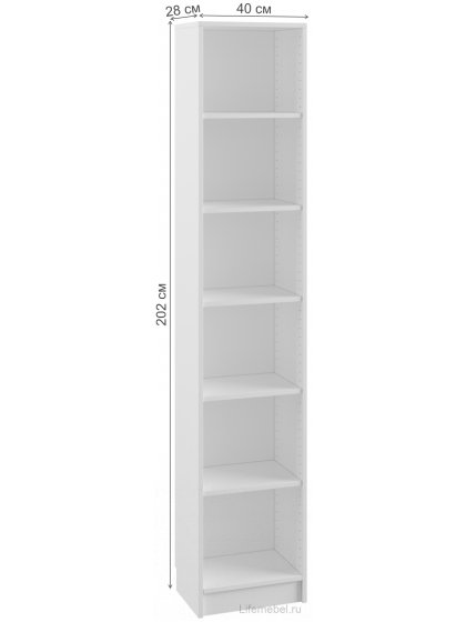 Стеллаж Вилли белый комплектация 1