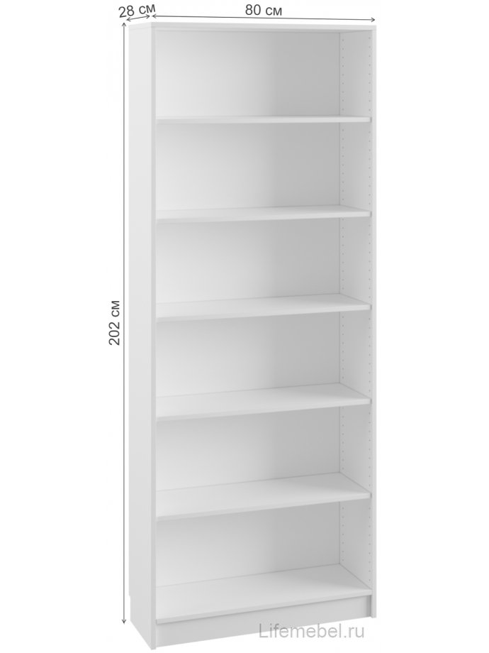 Стеллаж Вилли белый комплектация 1