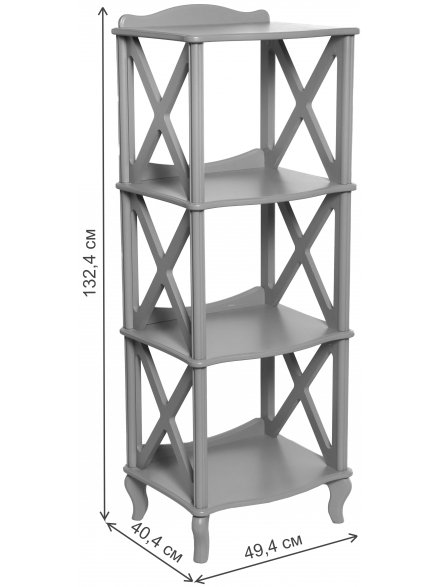 Стеллаж Заварин 3 серый ясень