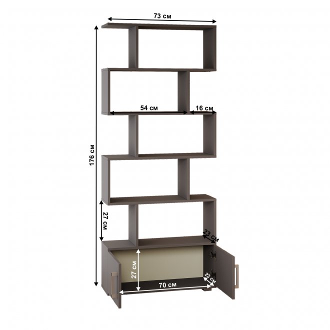 Стеллаж Zett лдсп графит