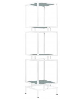 Стеллаж Жуме-3 серый монументальный / белый