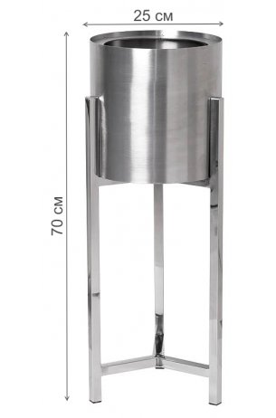 Комплект цветочниц 13RXFP3105L-SILVER серебро