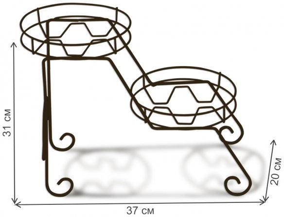 Подставка под цветы Мелодия черная