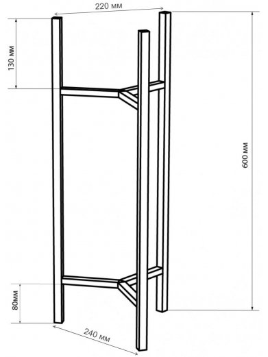 Цветочница Агния 30 черная