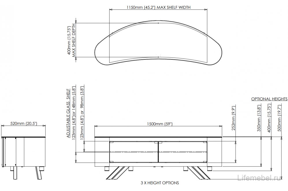 ТВ-тумба Bay FS1500BAYB