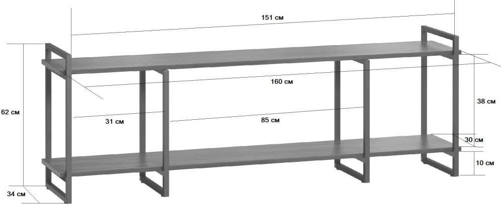 ТВ-тумба Бервин 1 натуральный