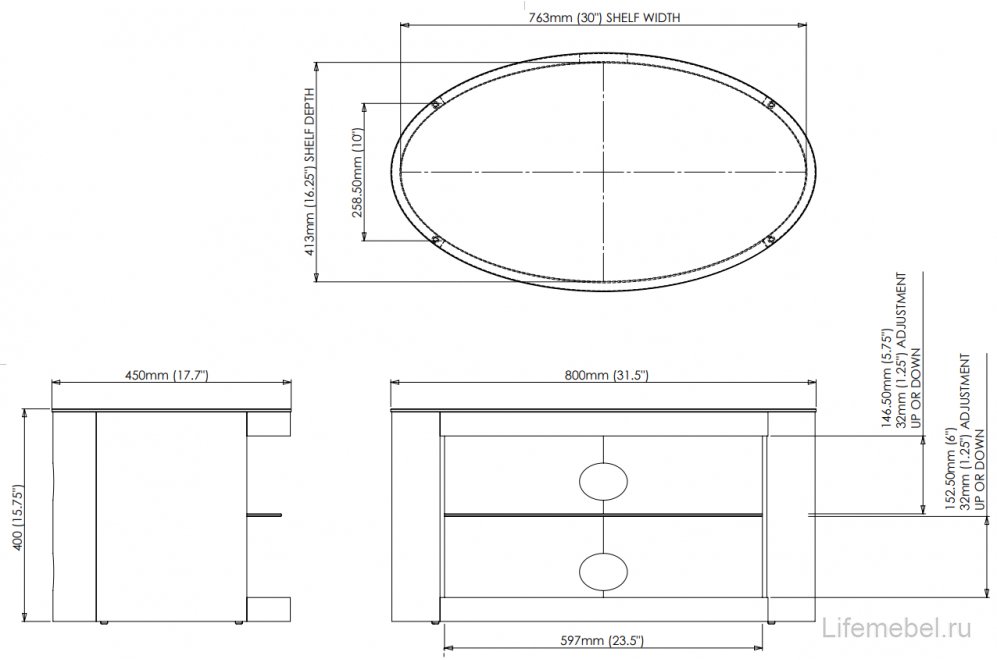 ТВ-тумба Buckingham FS800BUCW