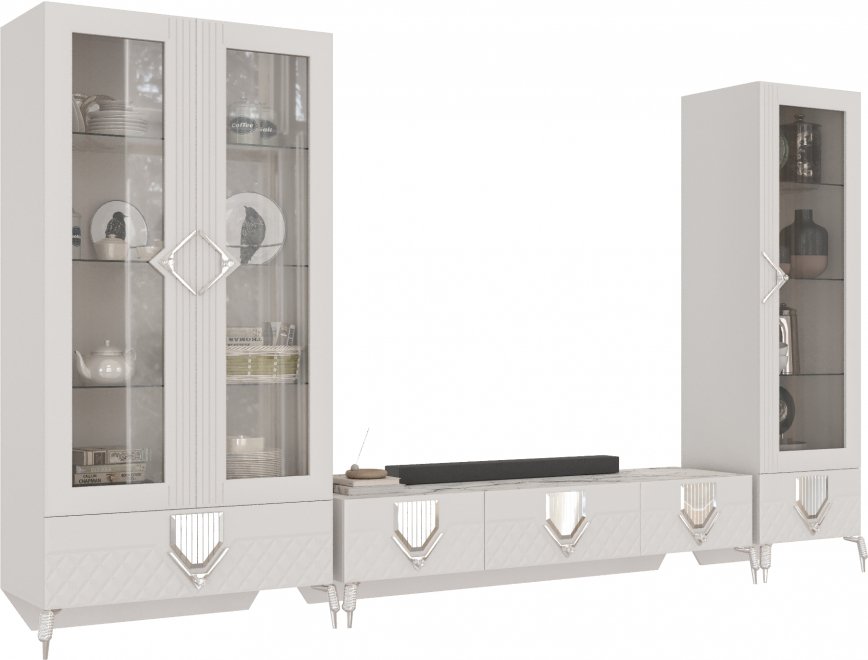 ТВ-тумба Савелья кашемир / серебро