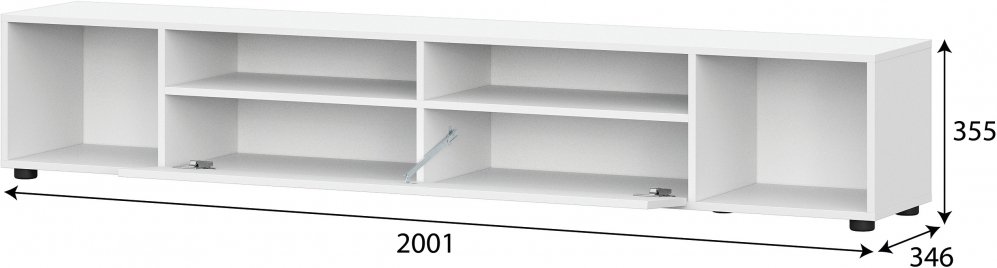 ТВ-тумба Токио белый текстурный