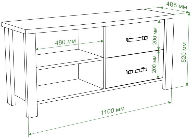 ТВ-тумба Браера ШБЕ шамони / белая