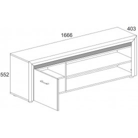 ТВ-тумба WhiteBlack RTV 1D2N