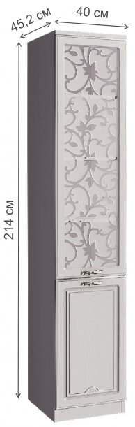 Шкаф-пенал Melania 16 рамух белый