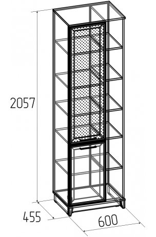 Витрина Аурелио 1 черный