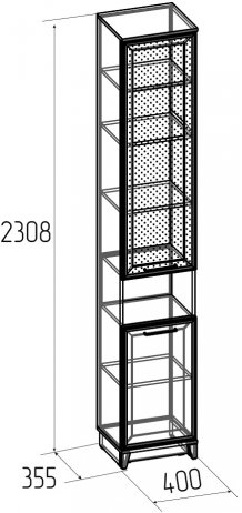 Витрина Аурелио 9 черный