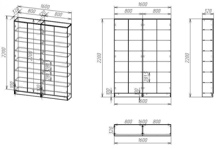 Витрина Мебелайн-7 венге