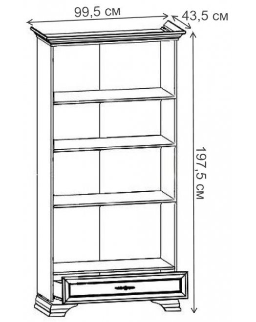 Витрина KENTAKI S320-REG2W1S белый