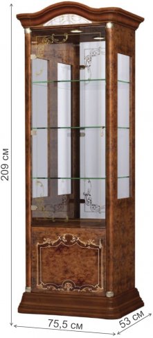 Витрина Роза 37.103 правая орех