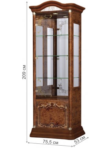 Витрина Роза 37.103 правая орех