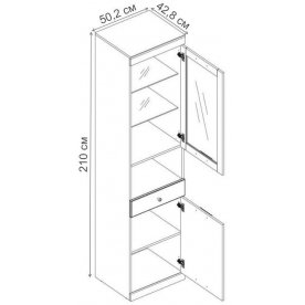Витрина Джаггер 1V1D1SN