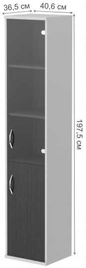 Витрина Imago СУ-1.2R клен / металлик