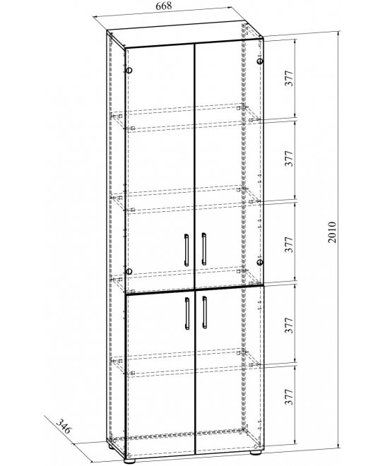 Витрина ОФ-303К венге