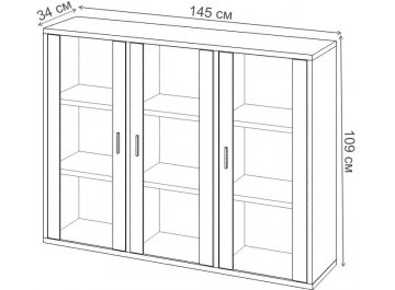 Витрина Оревро ш3в1+3ФС БЕ