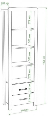 Витрина ВТД-СФ НБЕ нельсон / белая
