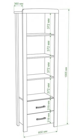 Витрина ВТД-СФ НБЕ нельсон / белая