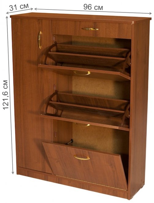 Обувница 23А красный орех