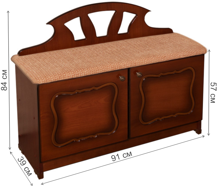 Обувница Шарлиз-1 орех тёмный